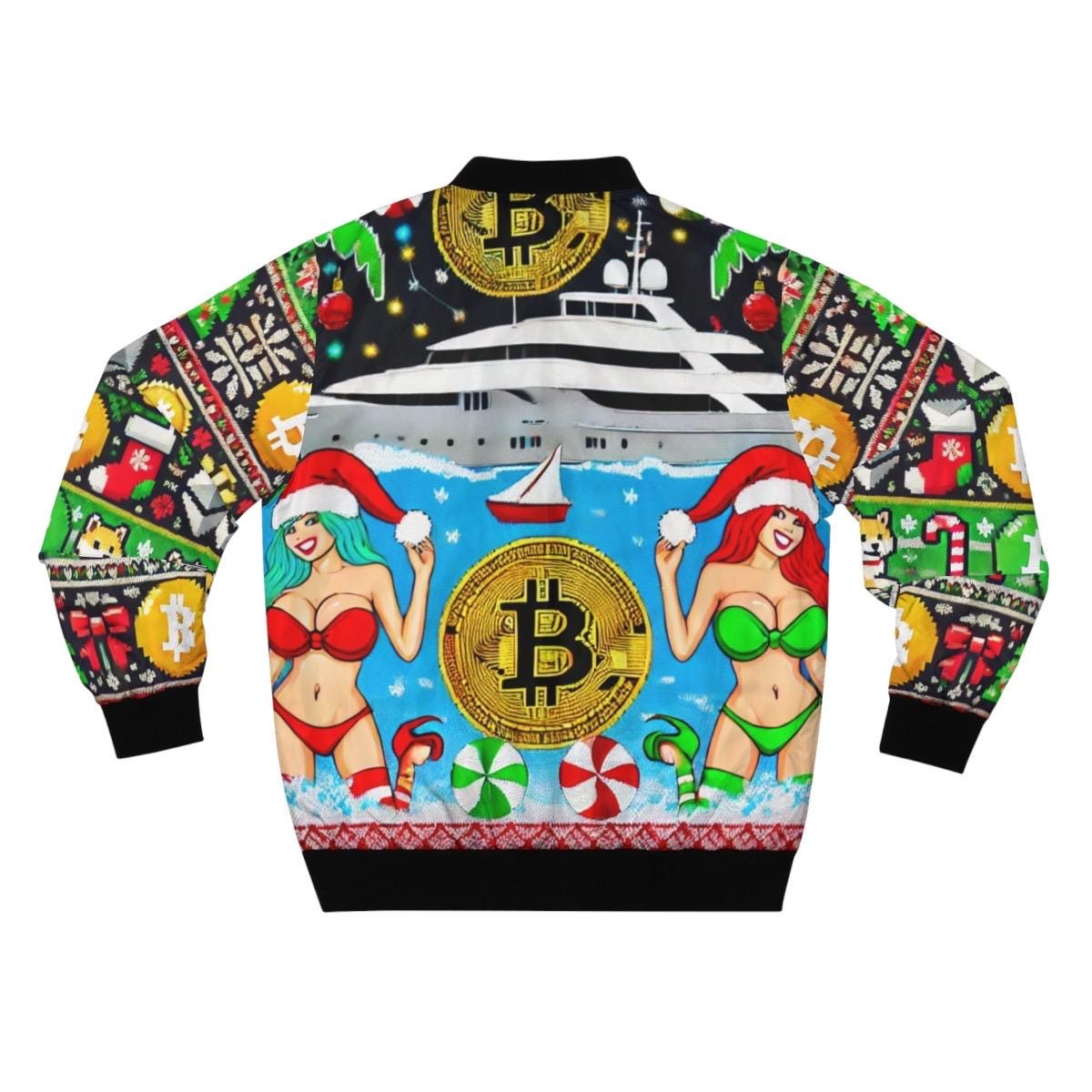 Bitcoin Christmas Party Bomber Jacket